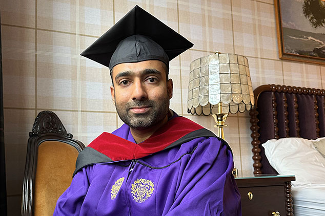 Sumit Jagdale at Northwestern University graduation